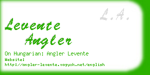 levente angler business card